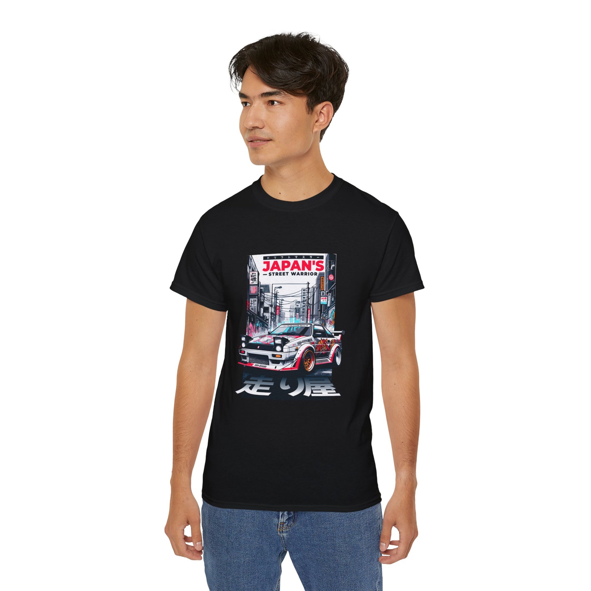 Japan's Street Warrior Unisex Ultra Cotton Tee - Vintage Car Graphic T-Shirt - CreativeRino