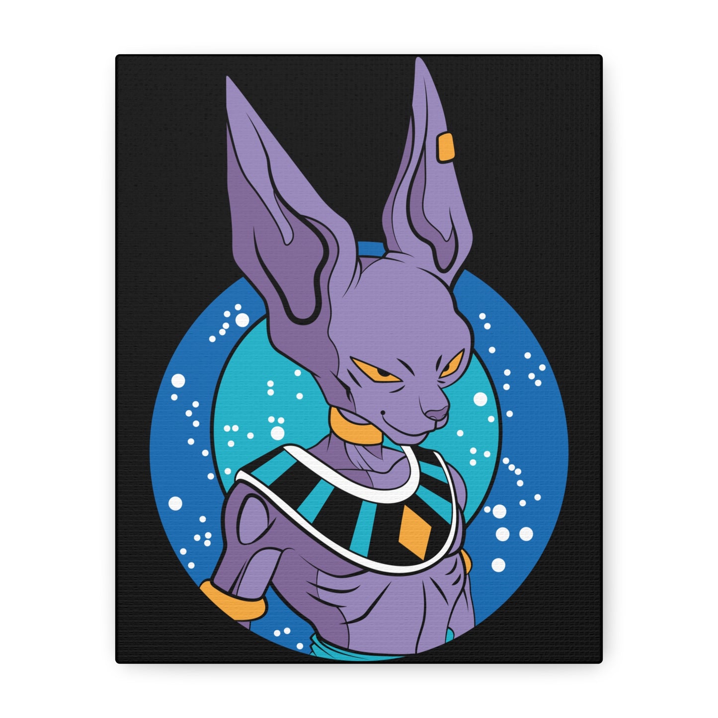 Dragon Ball Cosmic Cat Canvas Art - Stretched Print with Whimsical Character Design - CreativeRino