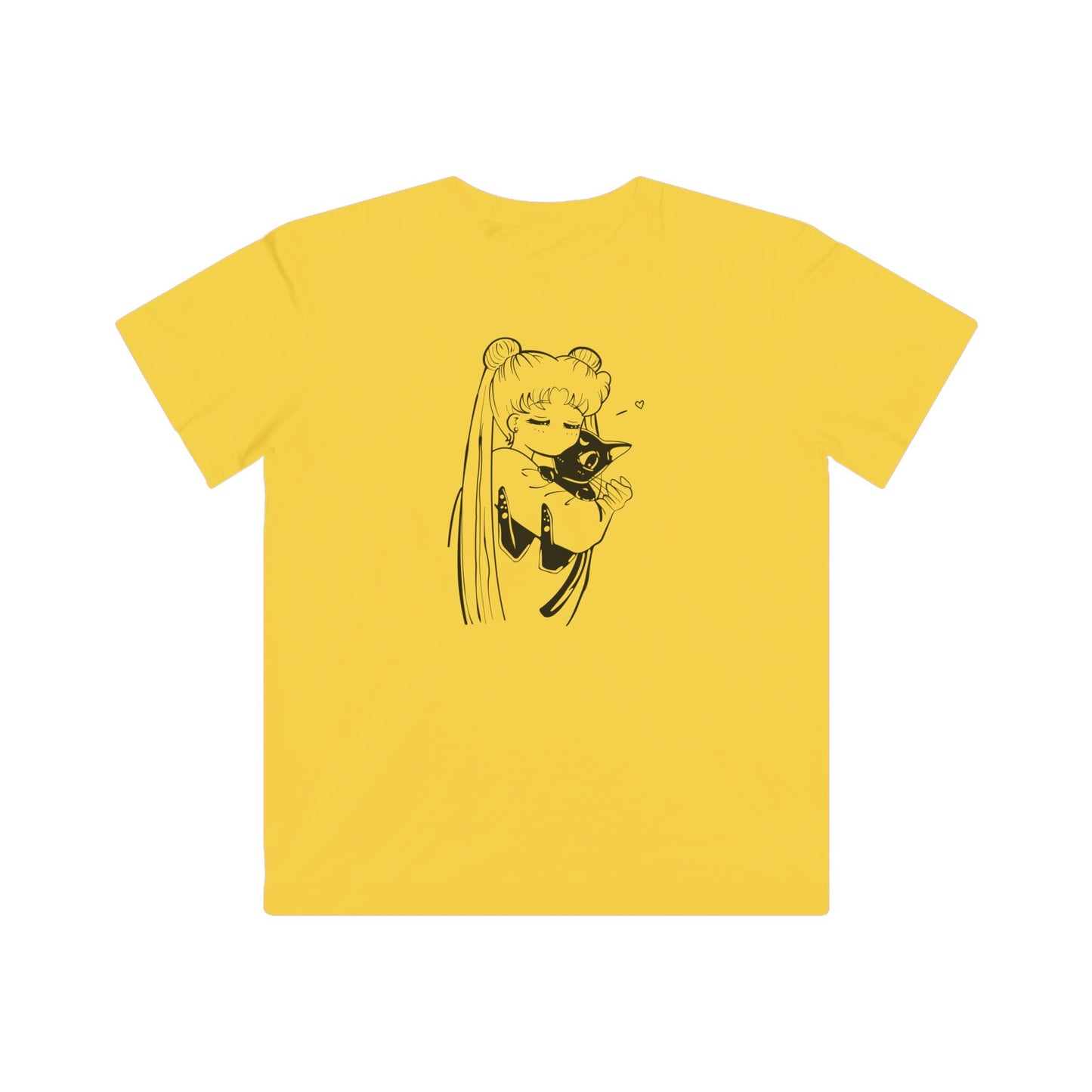 Anime Character Love Kids Tee - Cute Sailor Moon Graphic T-shirt for Young Fans - CreativeRino