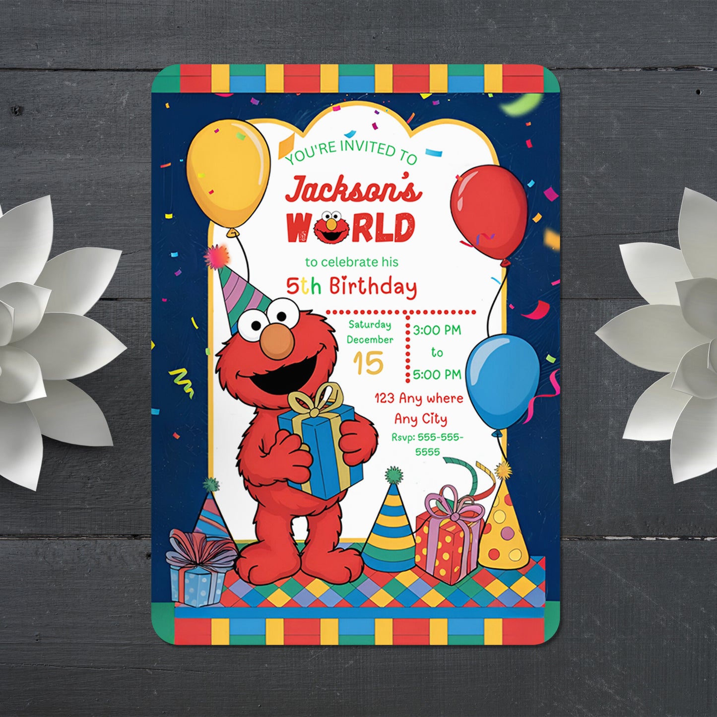 Sesame Street Birthday Invitation Template - CreativeRino