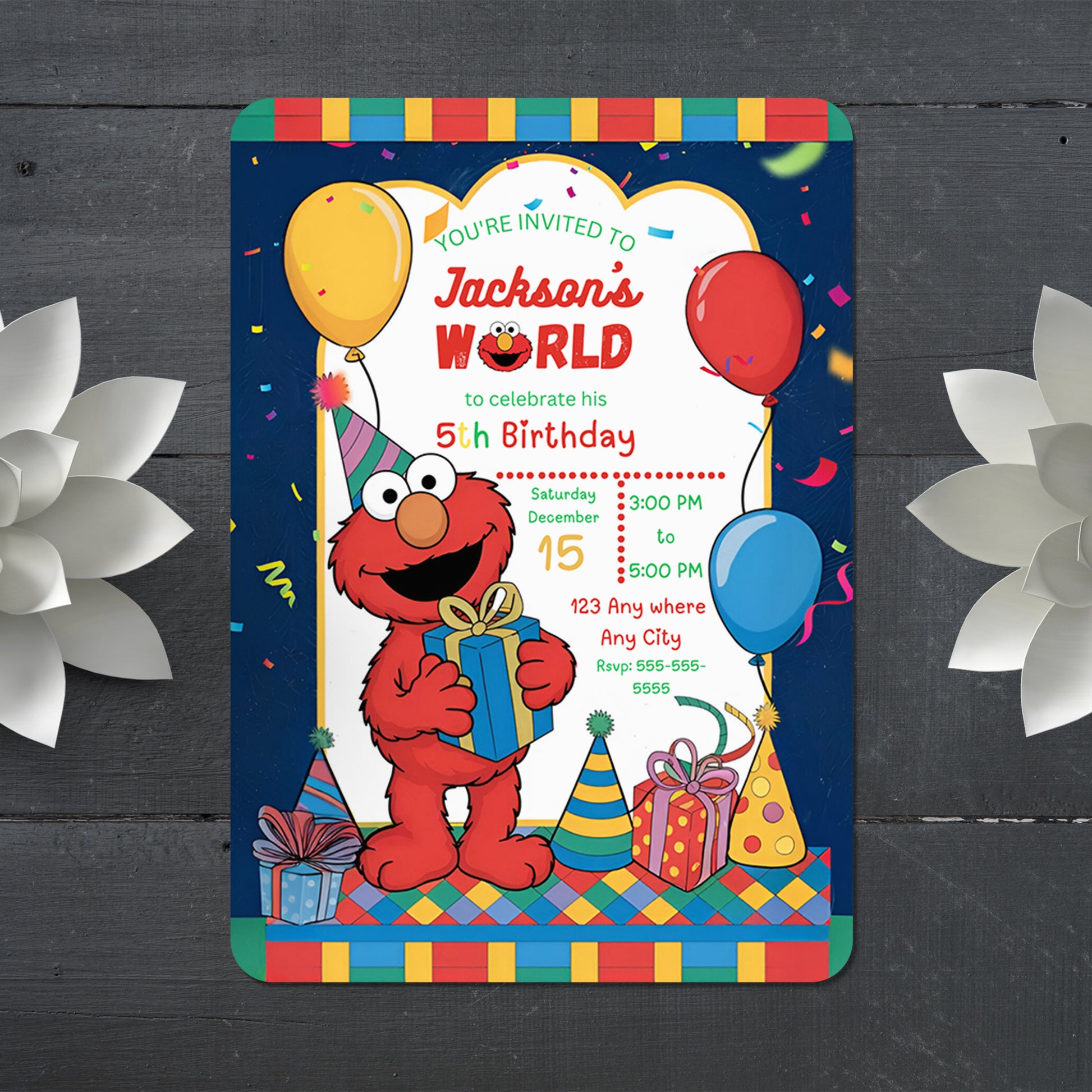 Sesame Street Birthday Invitation Template - CreativeRino