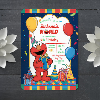 Sesame Street Birthday Invitation Template - CreativeRino