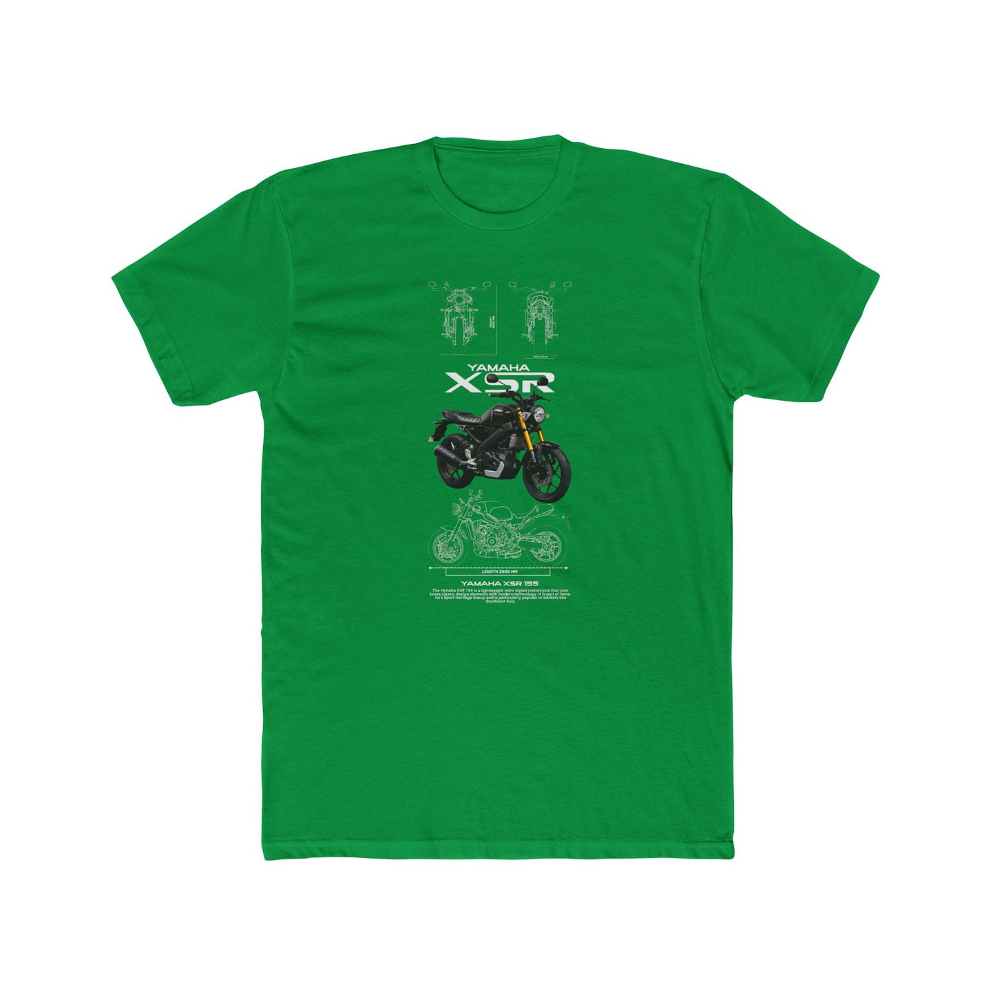 Vintage Yamaha XSR Unisex Cotton Crew Tee - Motorcycle Lovers T-shirt - CreativeRino