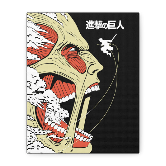 Attack on Titan Matte Canvas Wall Art - Stretched Art for Anime Lovers - CreativeRino