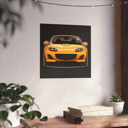 Vibrant Car Art Poster - Matte Finish Square Wall Decor - CreativeRino