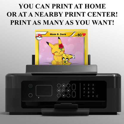 Poke Mother's Day Card, Editable Pokemon Custom Gift for Mom, Printable Mother's Day Gifts Custom Pokemon Card, Pokemon Presents Mom Gifts - CreativeRino