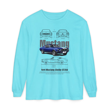 Ford Mustang Shelby GT350 Long Sleeve T-Shirt - Classic Car Lover's Apparel - CreativeRino