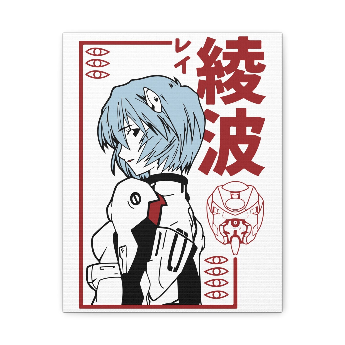 Anime Art Canvas Print - Rei Ayanami Design for Home Decor - CreativeRino