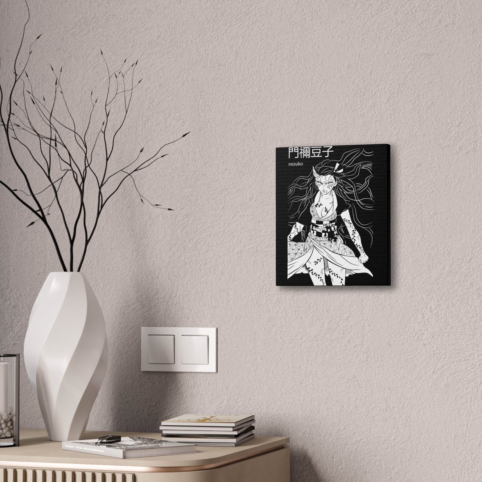 Nezuko Demon Slayer Canvas Art Print - Anime Wall Decor - CreativeRino