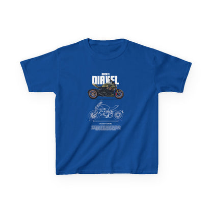 Ducati Diavel Cool Motorcycle Graphic Kids Heavy Cotton Tee - Perfect T-shirt for Young Riders - CreativeRino