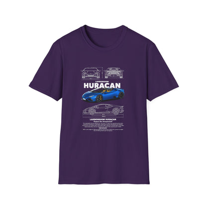 Lamborghini Huracan Unisex Softstyle T-Shirt - Perfect Gift for Car Enthusiasts - CreativeRino