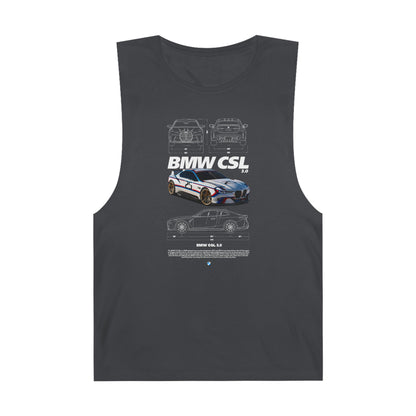 BMW CSL Unisex Tank Top - Retro Car Design - CreativeRino