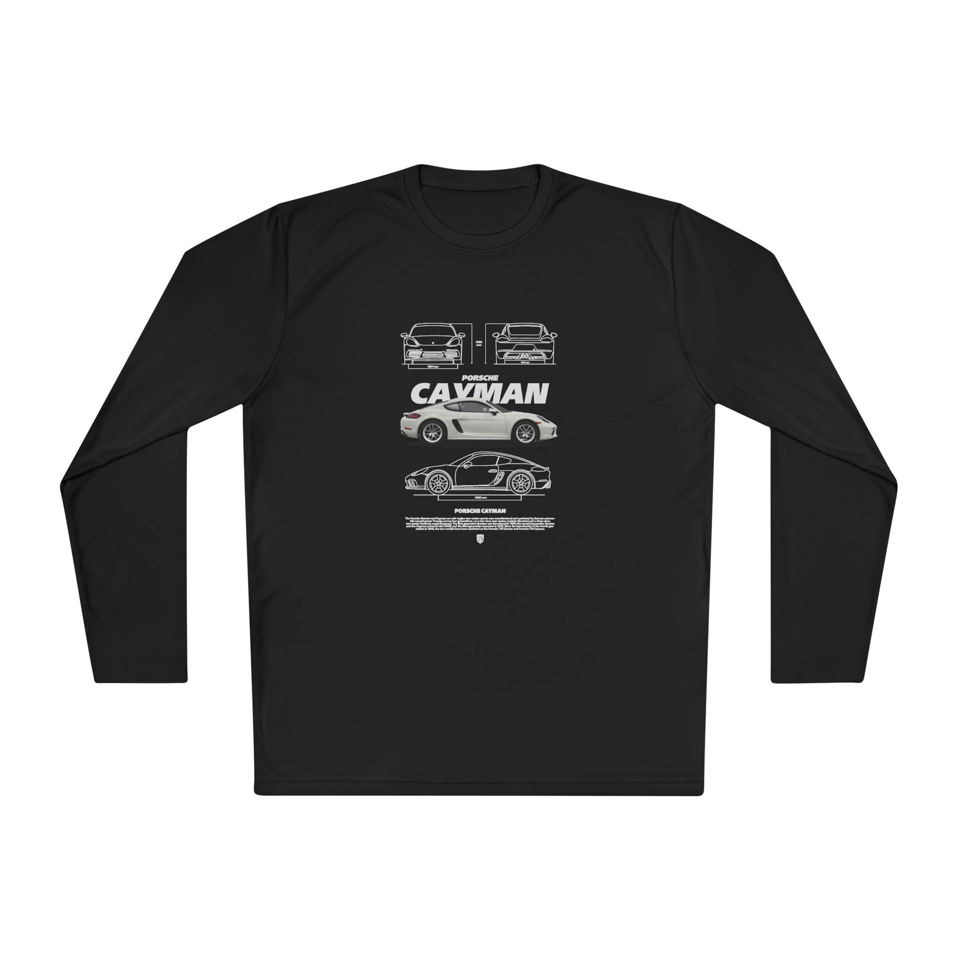 Porsche Cayman Unisex Lightweight Long Sleeve Tee - Car Graphic T-shirt - CreativeRino