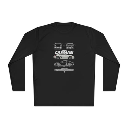 Porsche Cayman Unisex Lightweight Long Sleeve Tee - Car Graphic T-shirt - CreativeRino