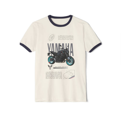 Yamaha Motorcycle Unisex Cotton Ringer T-Shirt - Vintage Design - CreativeRino