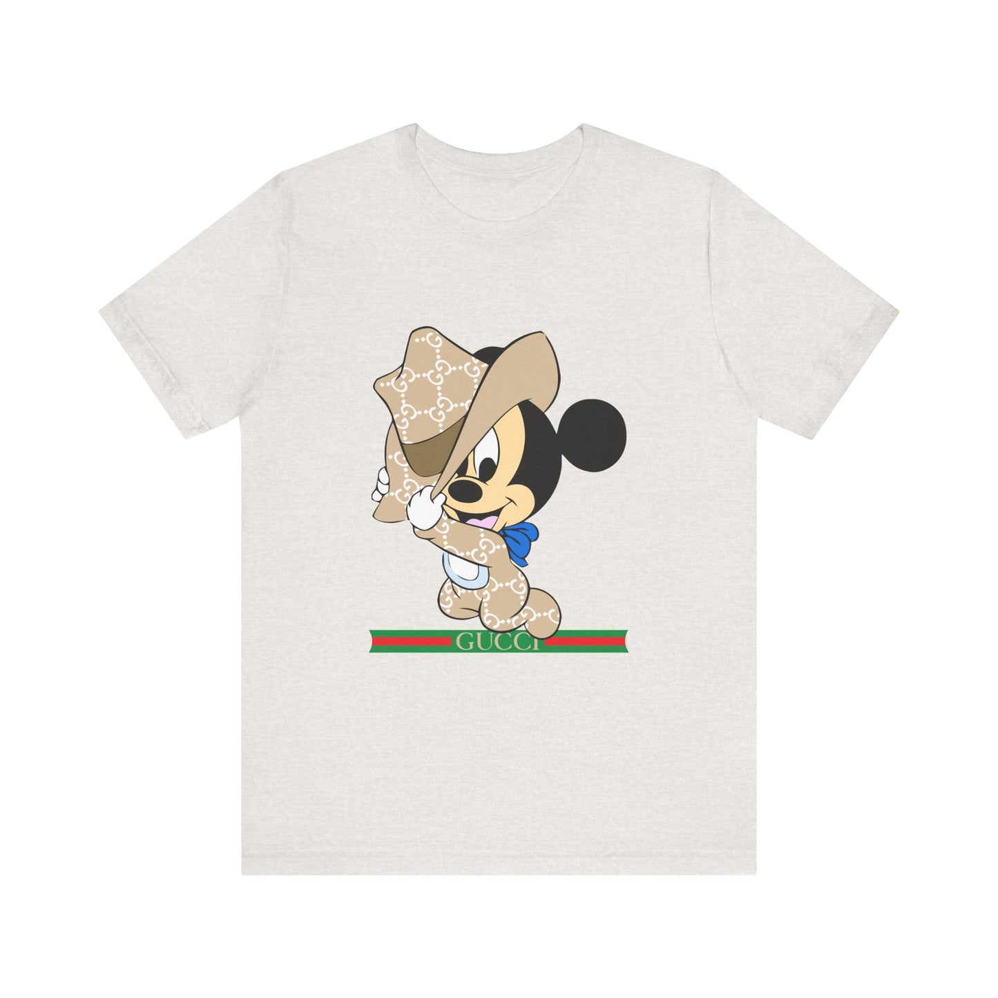 Trendy Graphic Tee - Mickey Mouse Gucci Cowboy T-shirt Design - CreativeRino