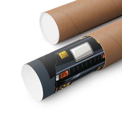 Classic Car Matte Square Poster - Retro Automotive Art Print - CreativeRino