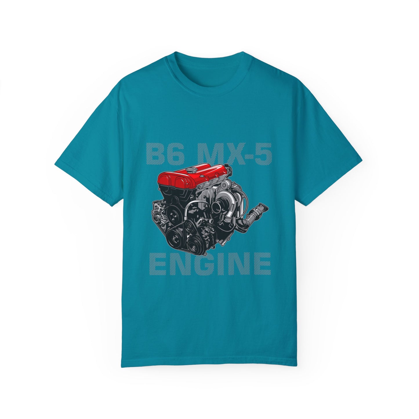 B6 MX-5 Engine Unisex Garment-Dyed T-Shirt - Perfect T-shirt for Car Enthusiasts - CreativeRino