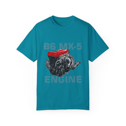 B6 MX-5 Engine Unisex Garment-Dyed T-Shirt - Perfect T-shirt for Car Enthusiasts - CreativeRino