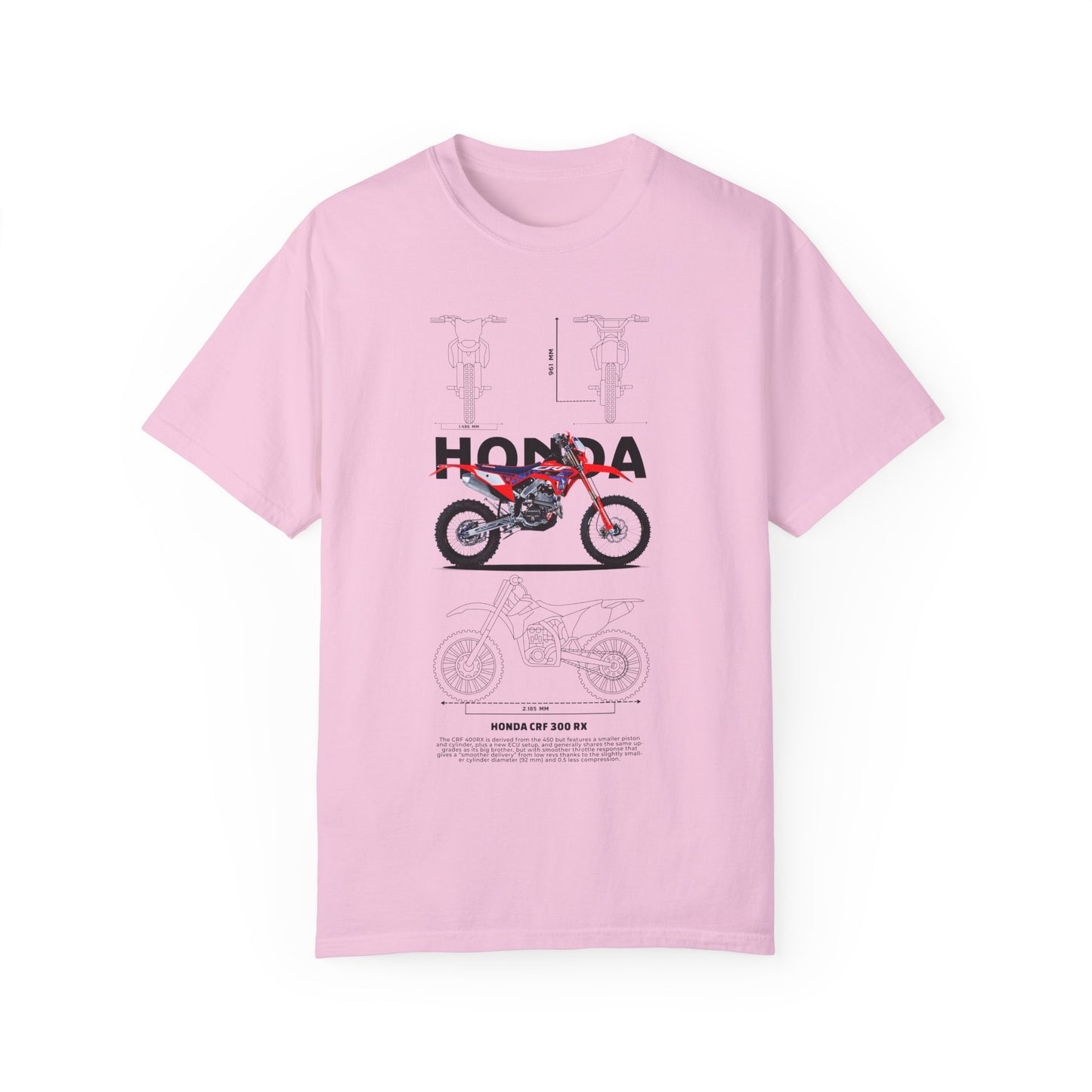 Honda CRF 300 RX Motorcycle Unisex T-Shirt | Garment-Dyed Vintage Tee - CreativeRino