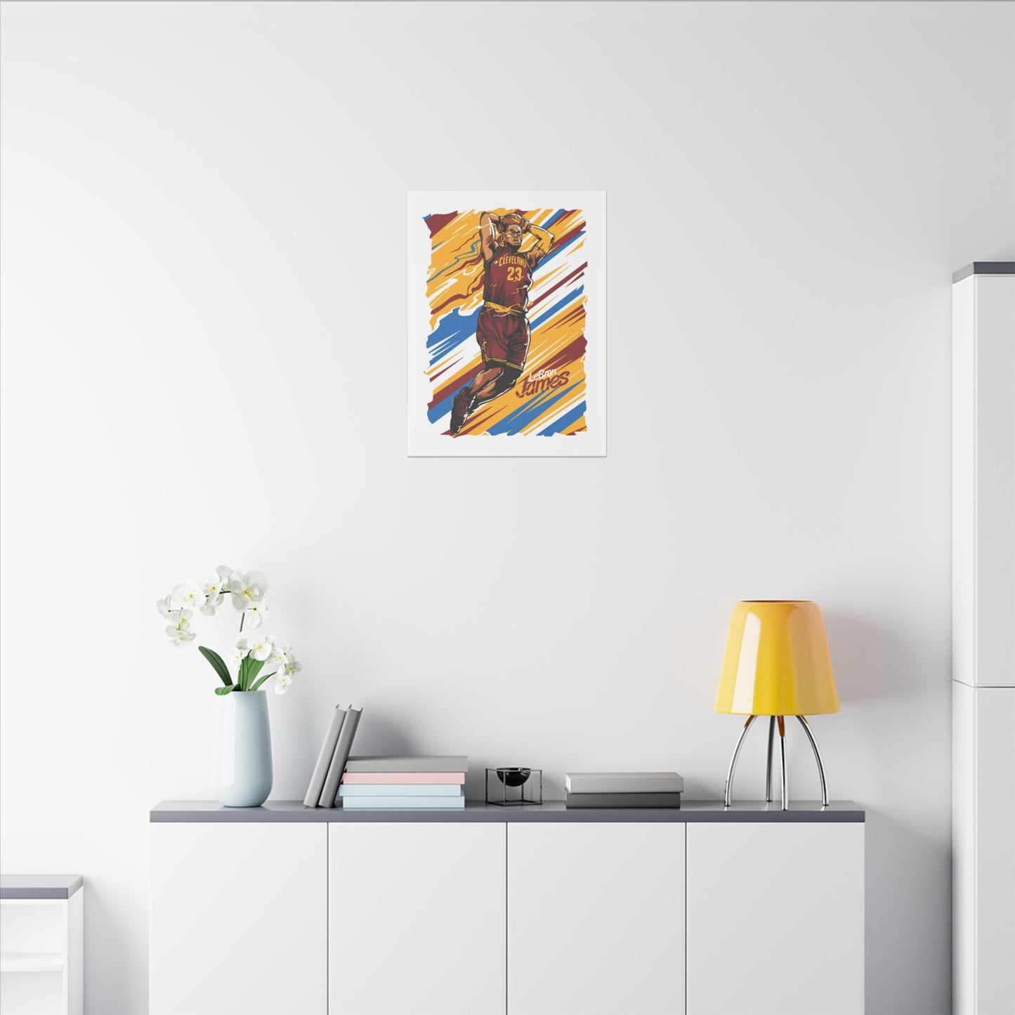 LeBron James Canvas Art - Colorful Sports Wall Decor - CreativeRino