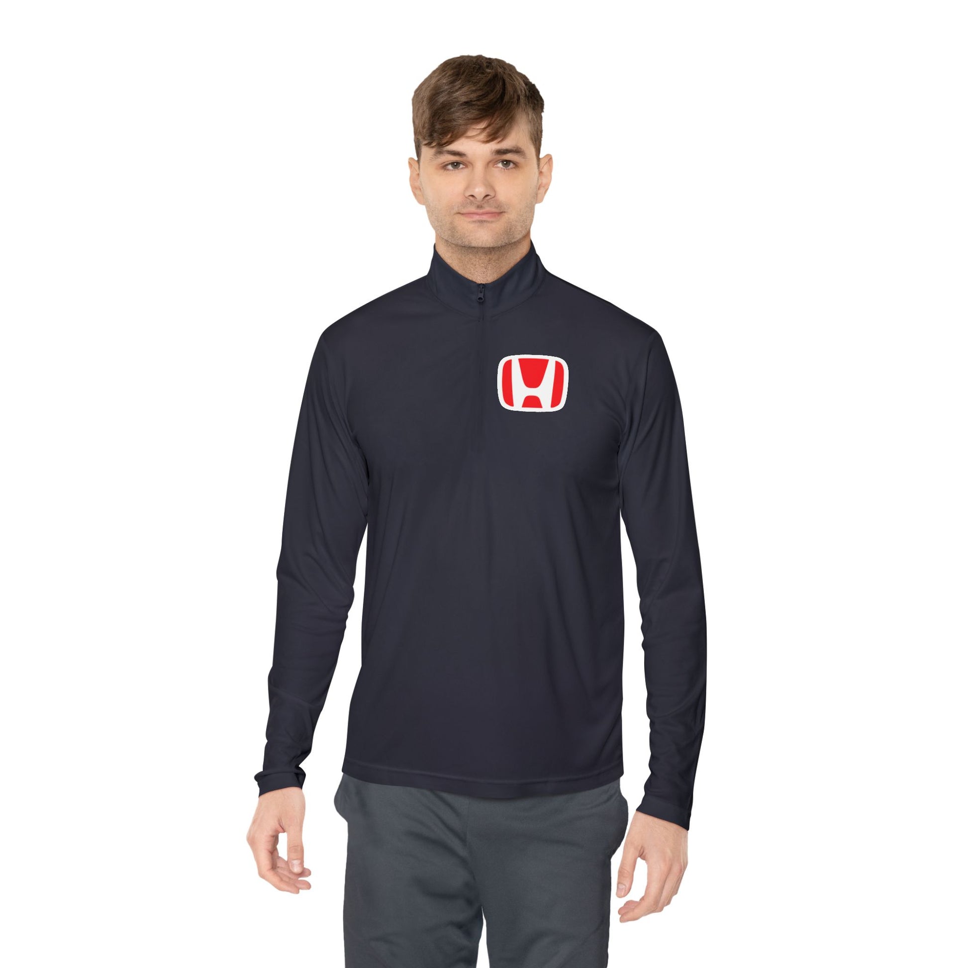 Honda Unisex Quarter-Zip Pullover with Logo - Stylish Comfort for Everyday Wear - CreativeRino