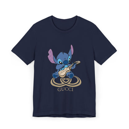 Stitch Guitar Unisex T-Shirt - Fun Casual Graphic Tee - CreativeRino