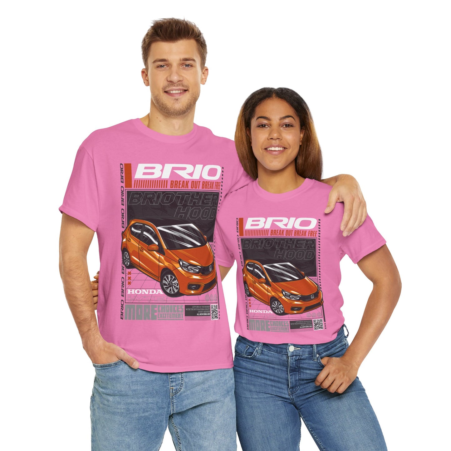 Honda Brio Unisex Heavy Cotton Tee - Perfect T-shirt Gift for Car Enthusiasts - CreativeRino