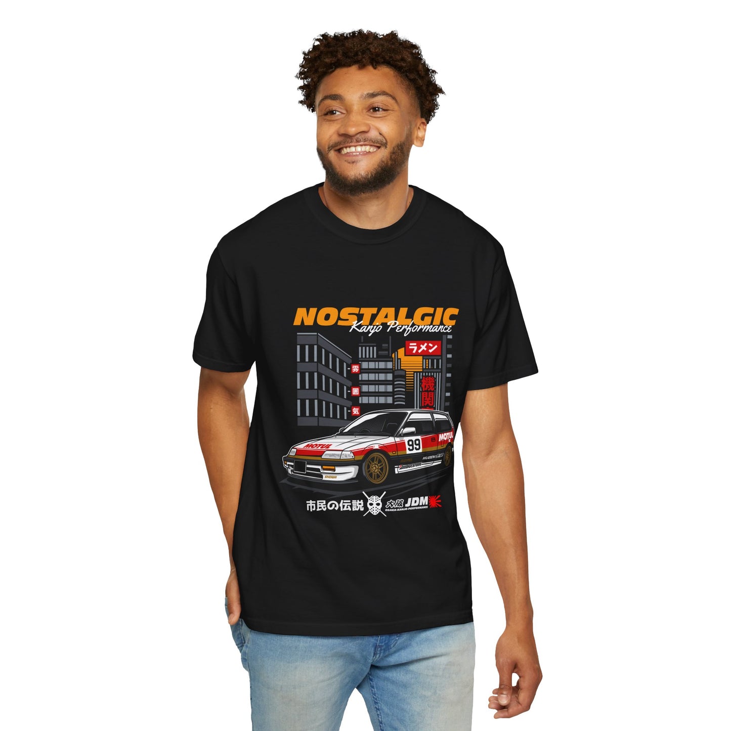Nostalgic JDM Racer T-shirt - Unisex Garment-Dyed Tee - CreativeRino