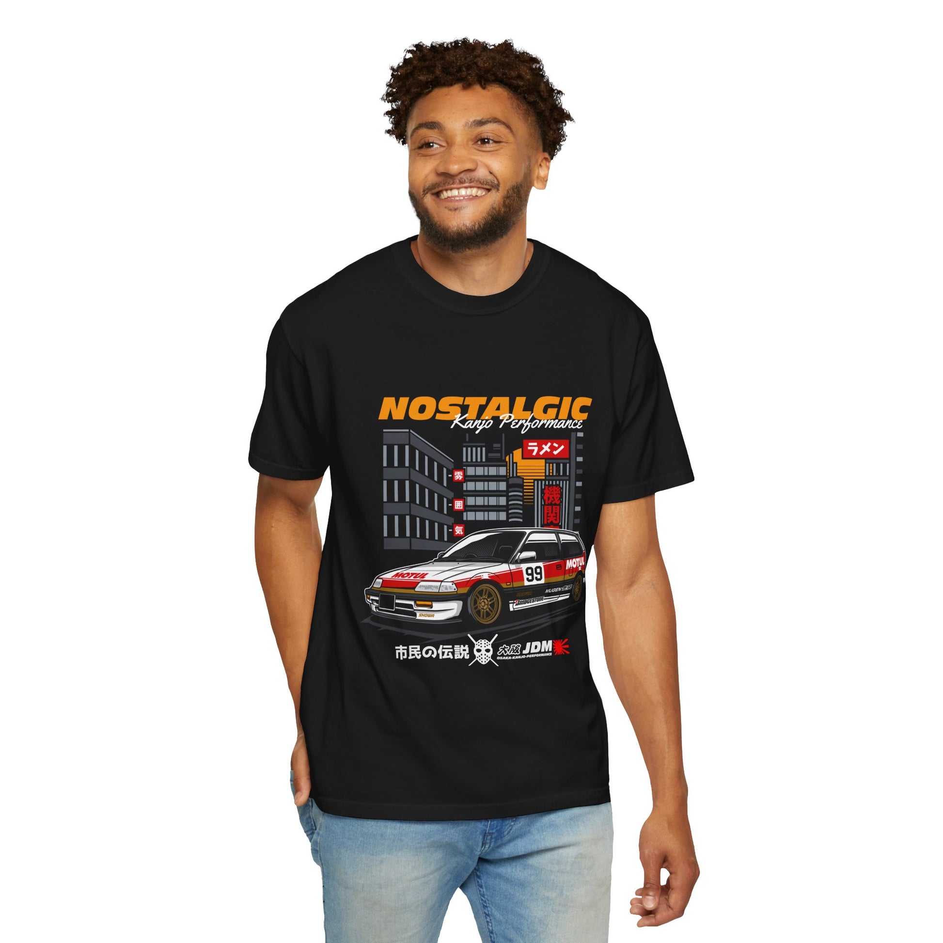 Nostalgic JDM Racer T-shirt - Unisex Garment-Dyed Tee - CreativeRino