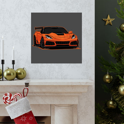 Sports Car Matte Square Poster - Perfect Wall Decor for Auto Enthusiasts - CreativeRino