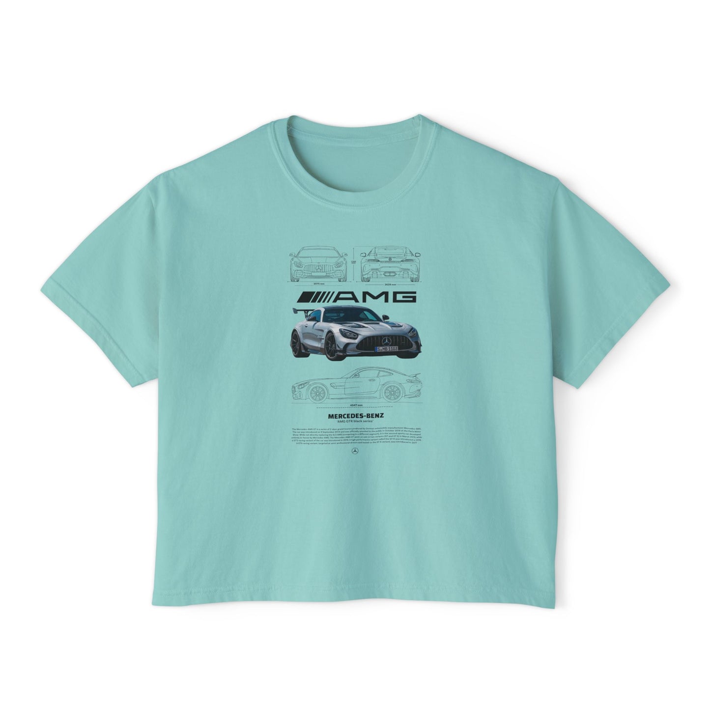 Mercedes-Benz AMG Women's Boxy Tee - Stylish Racing-Inspired Design for Car Enthusiasts - CreativeRino