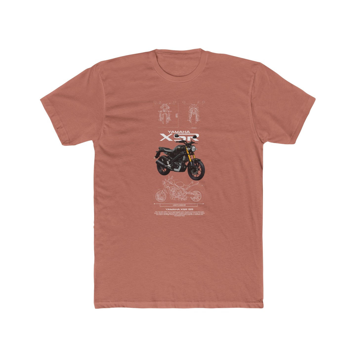 Vintage Yamaha XSR Unisex Cotton Crew Tee - Motorcycle Lovers T-shirt - CreativeRino