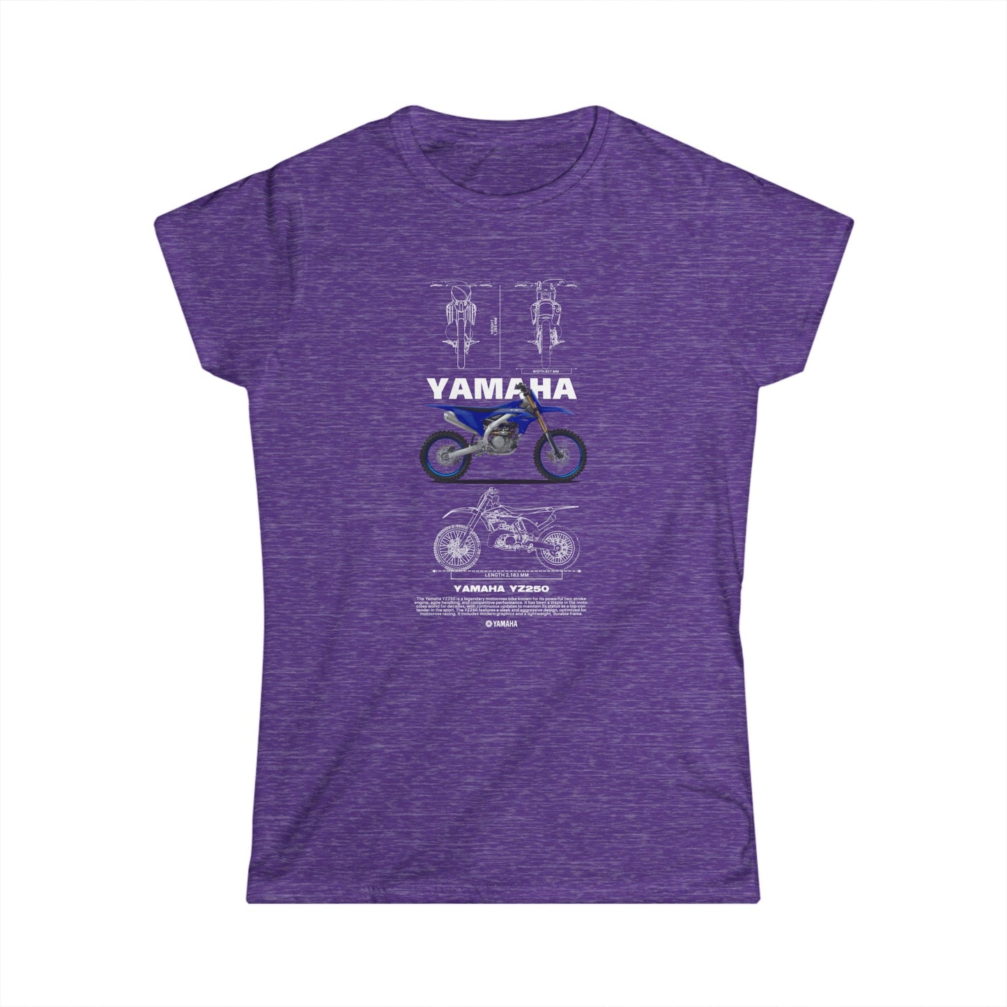 Yamaha YZ250 Motorcycle Women's Softstyle Tee - Perfect T-shirt Gift for Bikers - CreativeRino