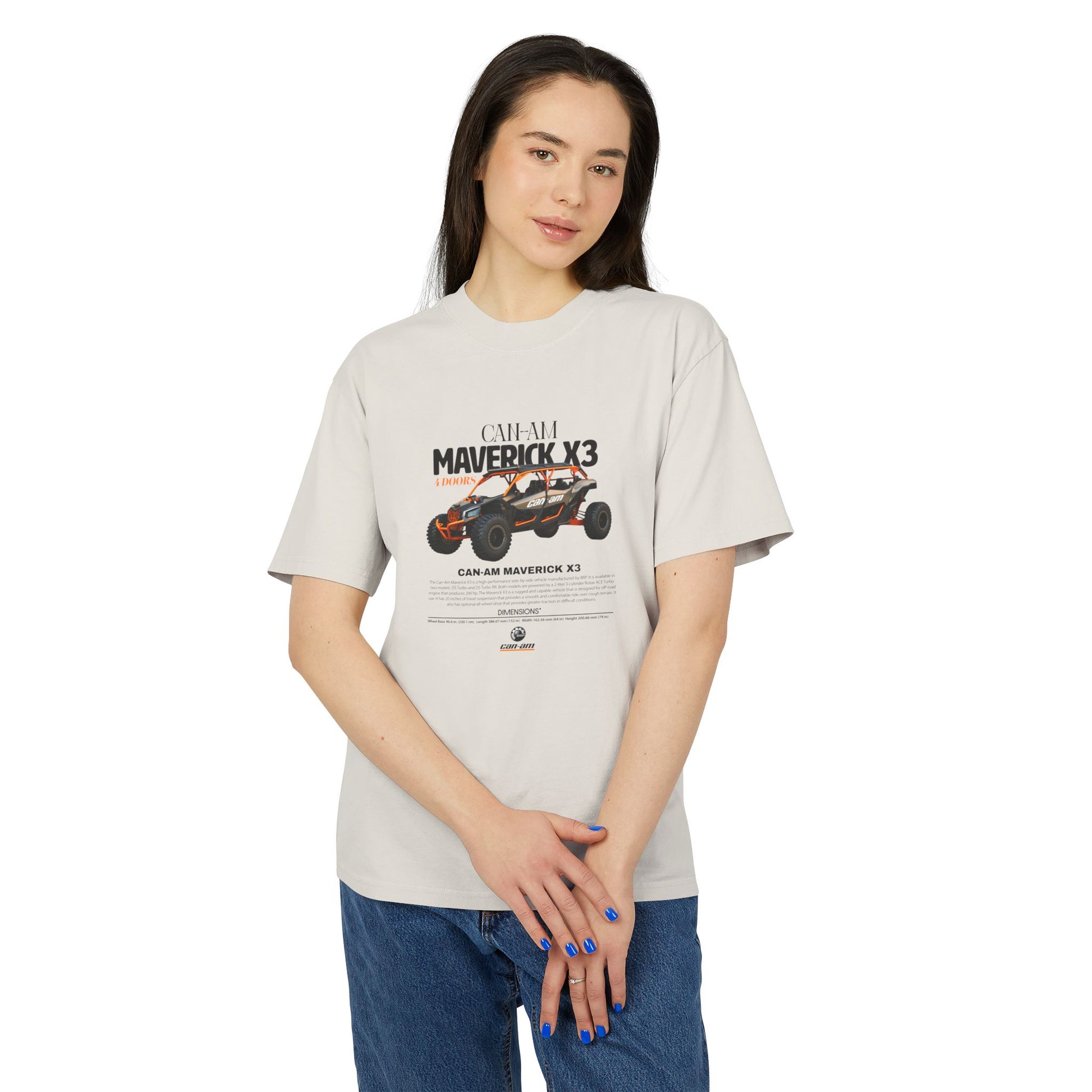 Maverick X3 Graphic Tee - Unisex Heavy Faded T-Shirt for Off-Road Enthusiasts - CreativeRino