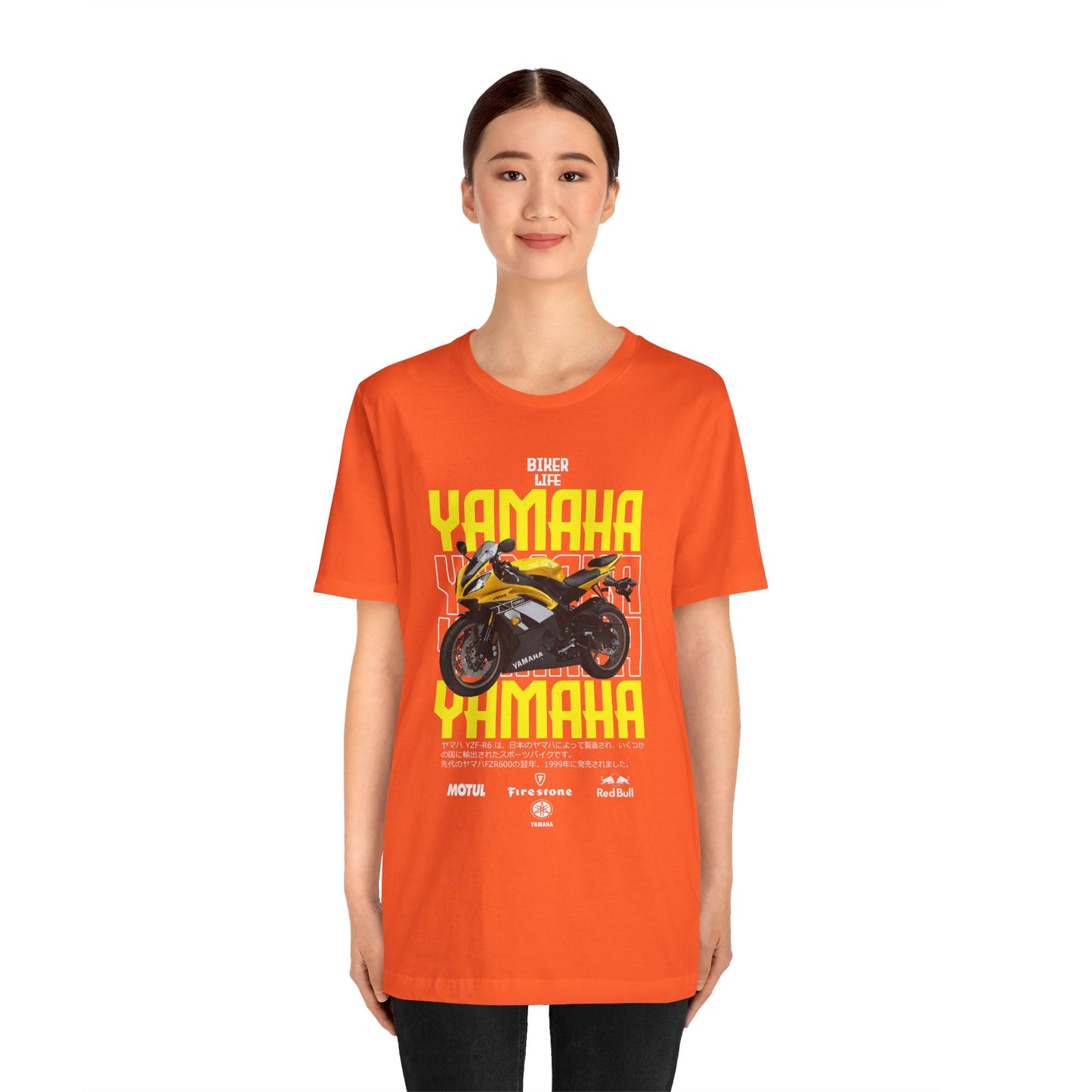 Yamaha Motorcycle Lovers Tee - Bold Biker Graphic Short Sleeve T-Shirt - CreativeRino