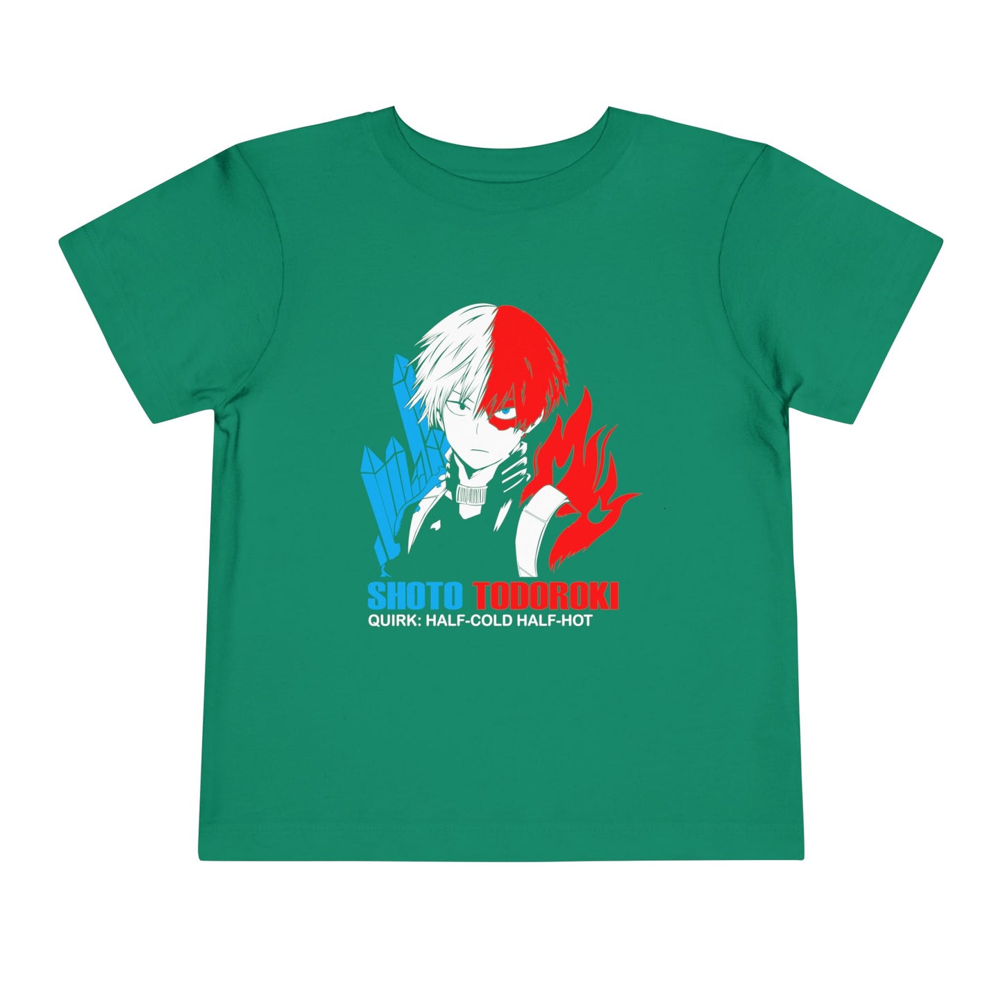 My Hero Academia Toddler Short Sleeve Tee - Shoto Todoroki Anime Graphic T-shirt for Fans - CreativeRino
