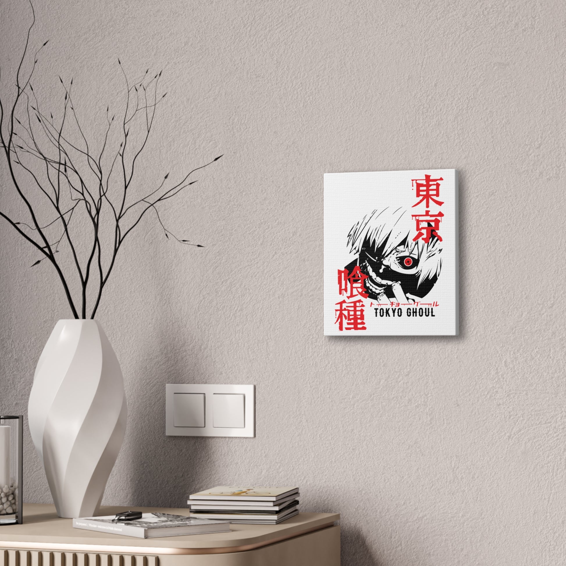 Tokyo Ghoul Canvas Art Print - Stretched Wall Decor for Anime Fans - CreativeRino