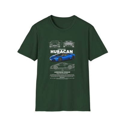 Lamborghini Huracan Unisex Softstyle T-Shirt - Perfect Gift for Car Enthusiasts - CreativeRino