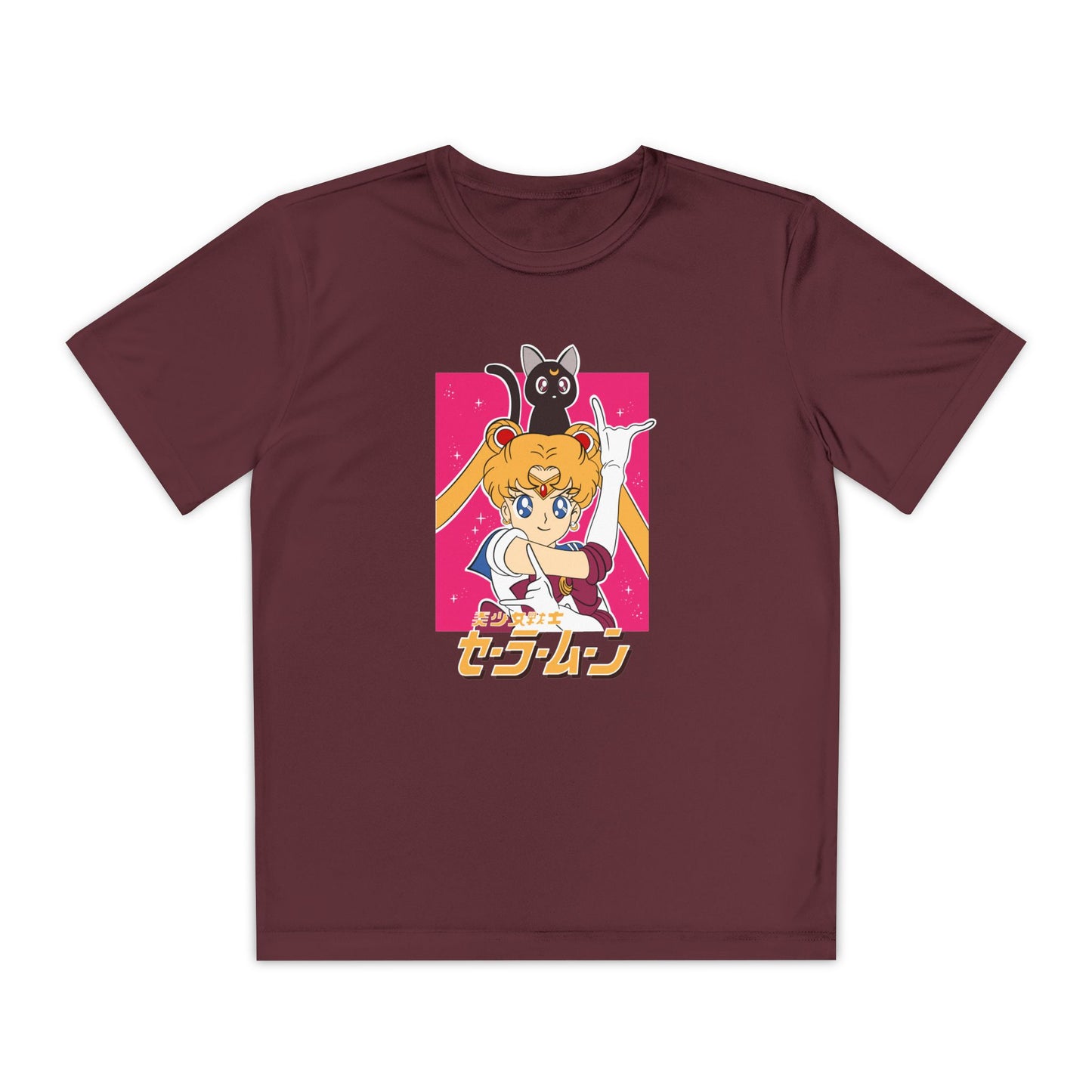 Sailor Moon Youth Competitor Tee with Retro Anime T-shirt Design - CreativeRino