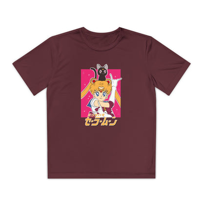 Sailor Moon Youth Competitor Tee with Retro Anime T-shirt Design - CreativeRino