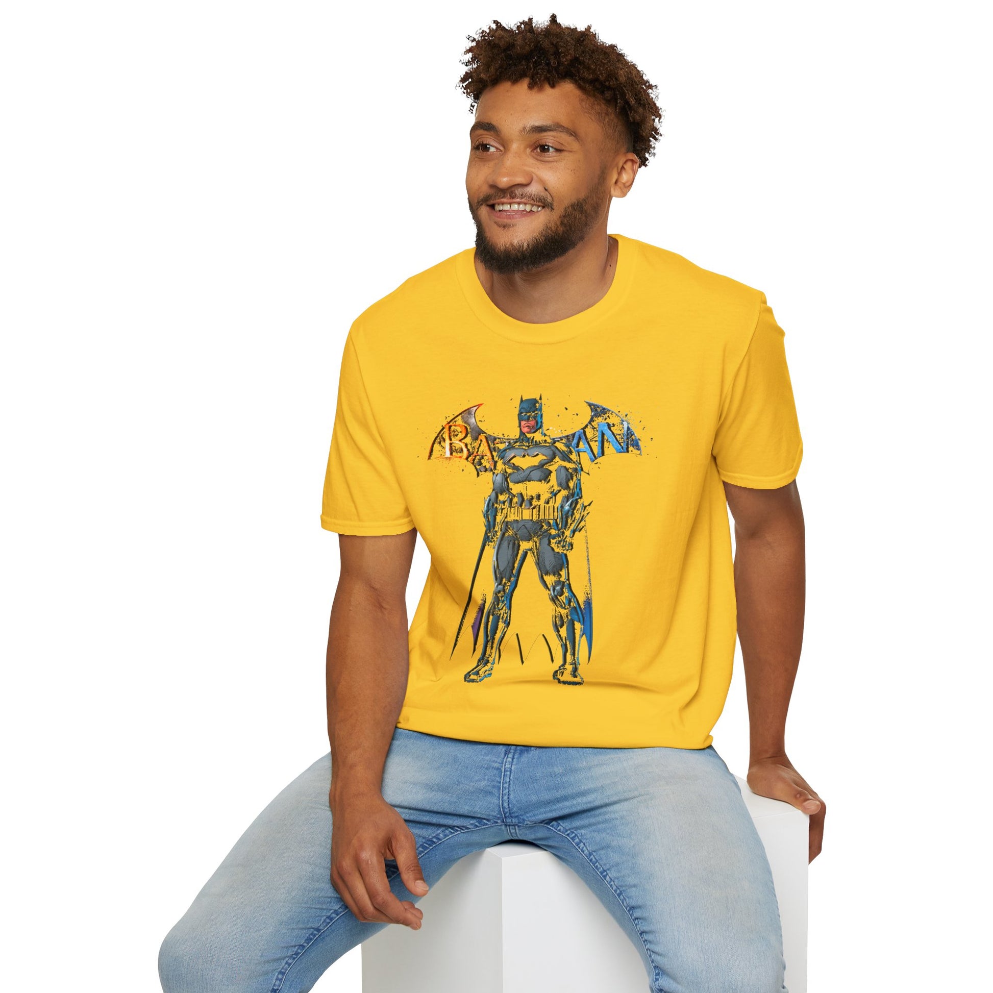 Vintage Batman Graphic Unisex Softstyle T-Shirt - CreativeRino