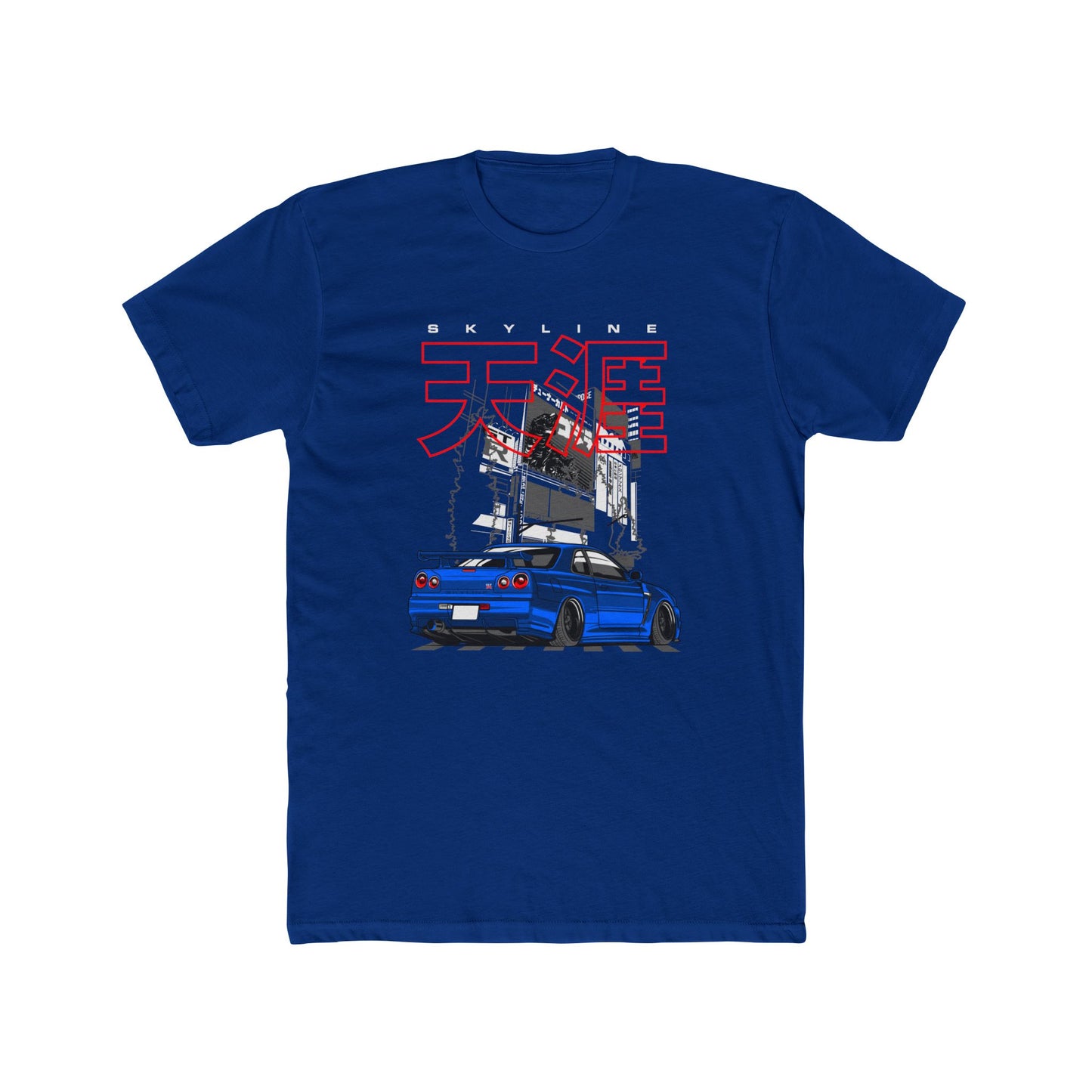 Cool Skyline Car Graphic Unisex Cotton Crew Tee Car T-shirt - CreativeRino