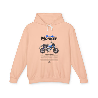 Honda Monkey Unisex Lightweight Hooded Sweatshirt - Retro Motorcycle Design - CreativeRino