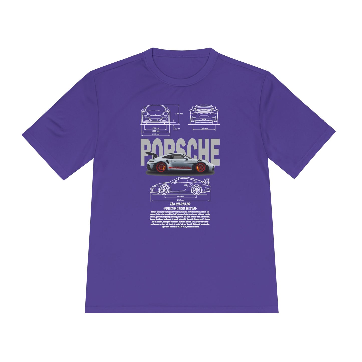 Porsche Unisex Moisture Wicking Tee - Stylish Performance Shirt for Car Enthusiasts - CreativeRino