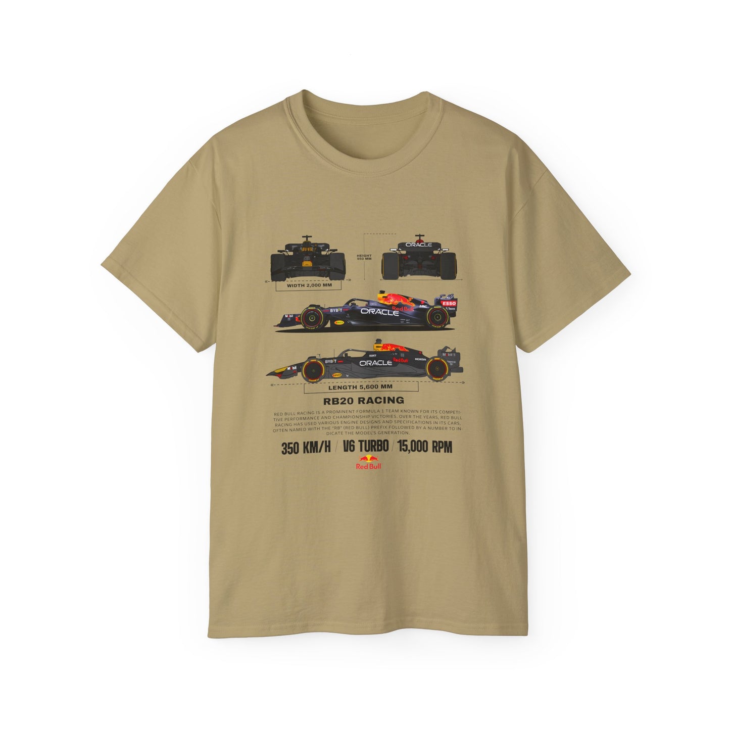 RB20 Racing Unisex Ultra Cotton Tee - Perfect T-shirt for Motorsport Fans - CreativeRino