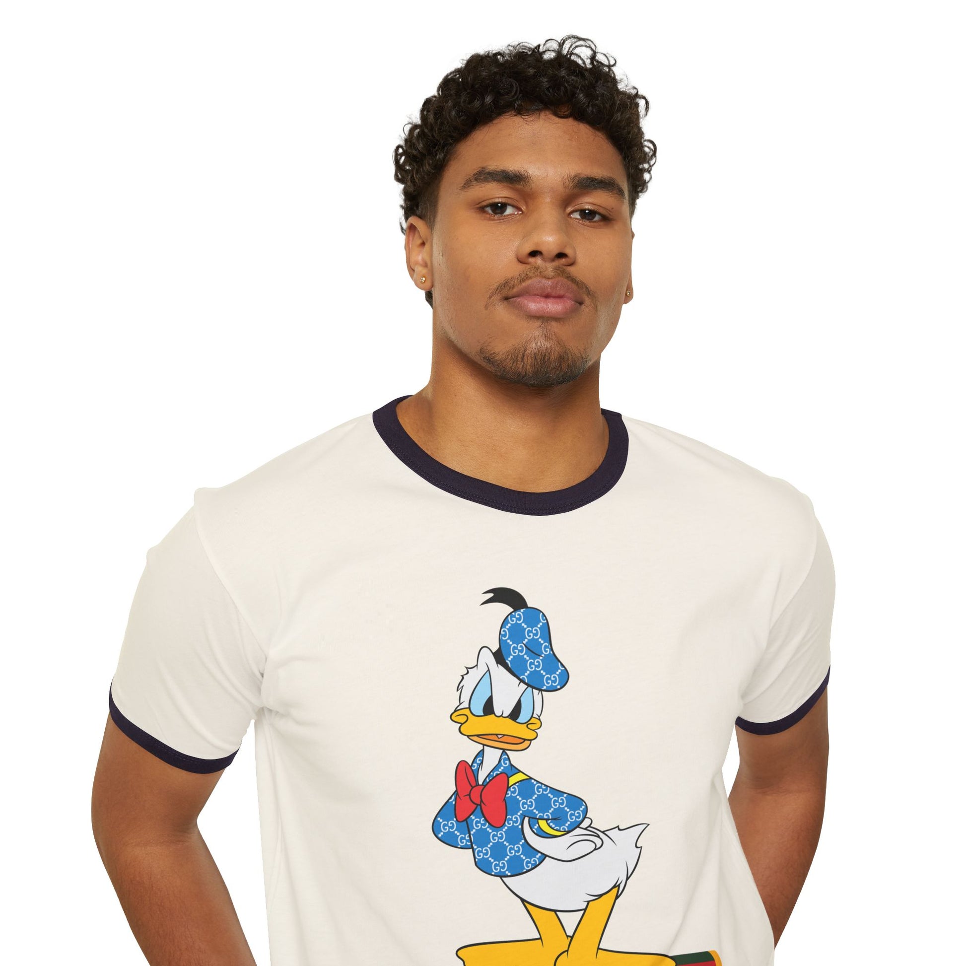 Donald Duck Gucci Ringer T-shirt - CreativeRino