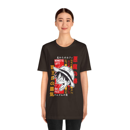 One Piece Luffy Graphic Tee – Unisex Jersey T-shirt for Anime Fans - CreativeRino