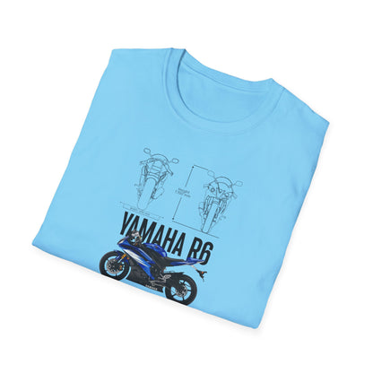 Yamaha R6 Motorcycle Softstyle T-Shirt for Riders - CreativeRino