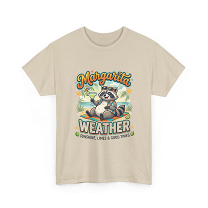Margarita Weather T-Shirt — Cute Raccoon Cocktail Tee for Summer & Parties Printify